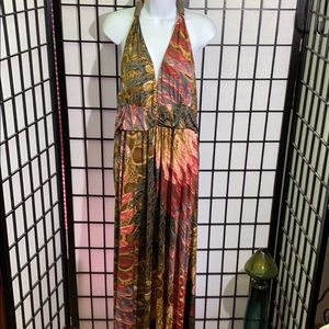 Pacific Plex Halter Dress XL-XXL Pit to Pit 20-22